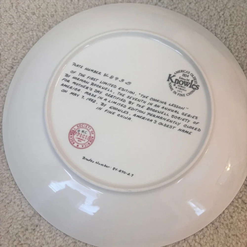The Bradford Exchange Norman Rockwell Collector Plate Original Box Vintage 1980s
